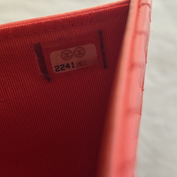 CHANEL Classic Long Flap Bifold Wallet Lamb Skin Authentic HTF Pink - Picture 11 of 12